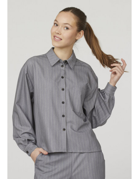 Sisters Point VERINA-SH Grey Pinstripe