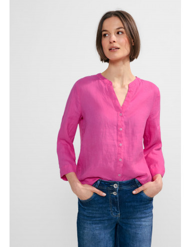 Cecil LINEN Solid Color Blouse Bloomy Pink