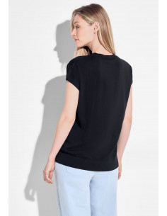 Cecil Split neck sleeveless Pullover Universal blue 2