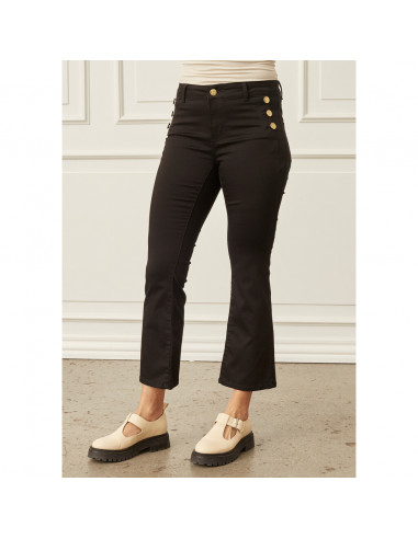 Isay Lido Button Jeans Black