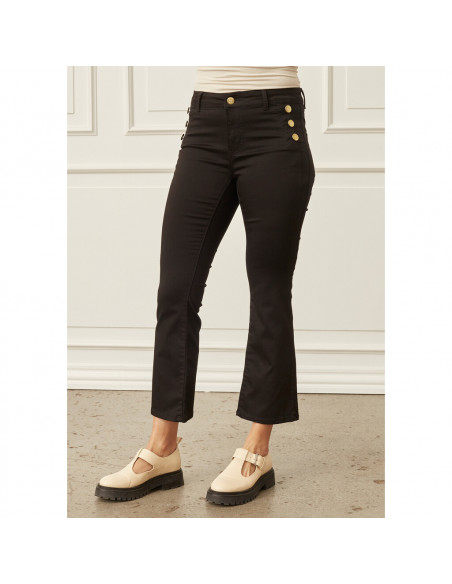 Isay Lido Button Jeans Black
