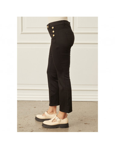 Isay Lido Button Jeans Black