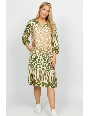 2-Biz Solvej Dress Khaki Fly