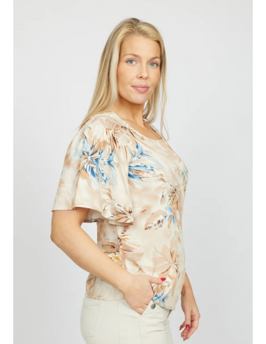 2-biz Siv.HS24 Blouse Sand Flower