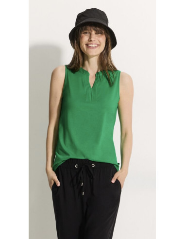 Cecil Solid Tunic Top Fresh Apple