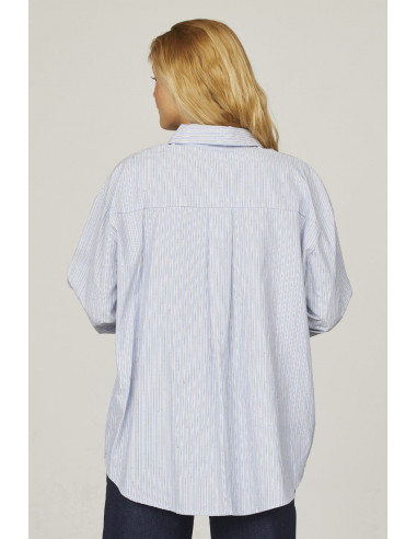 Sisters Point GILMA-SH1 Blå/Vit Skjorta