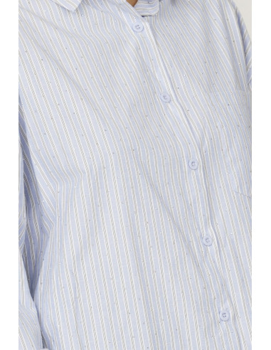 Sisters Point GILMA-SH1 Blå/Vit Skjorta