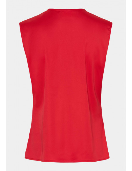 Isay Steff Flounce Top Raspberry