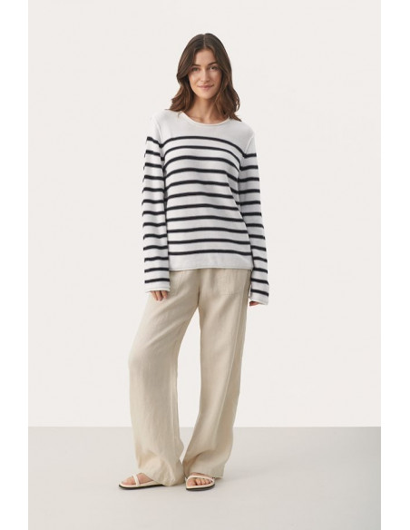 Part Two EivorPW PU Dark Navy Stripe