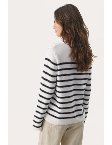 Part Two EivorPW PU Dark Navy Stripe