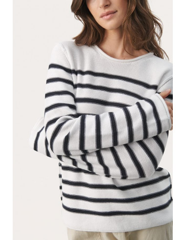 Part Two EivorPW PU Dark Navy Stripe