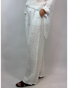 Mix By Heart Leona Linnebyxa Vit 2