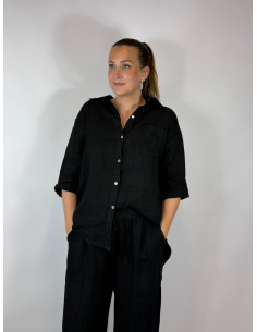 Mix by Heart Ava Linneskjorta Svart