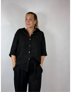 Mix by Heart Ava Linneskjorta Svart 2