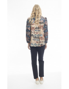 Orientique Strauss Top Boho New Dark Print 2
