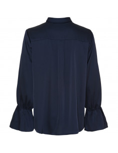 Isay Steff Flounce Shirt Navy 2