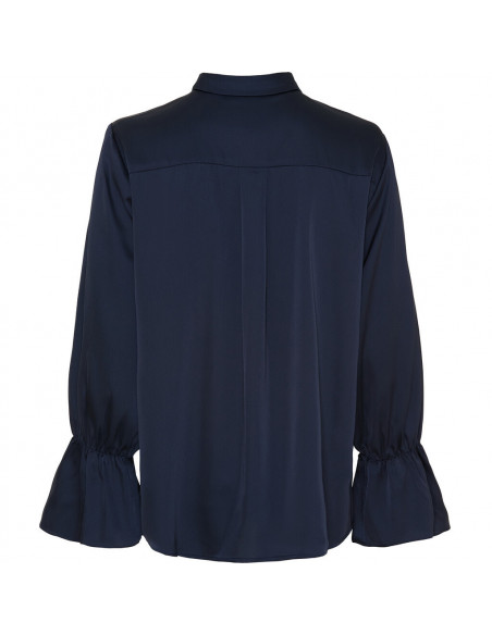 Isay Steff Flounce Shirt Navy