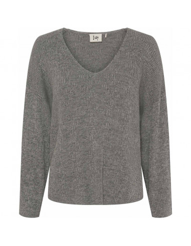 Isay Dora Knit Pullover Grey Melange