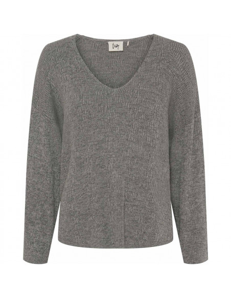 Isay Dora Knit Pullover Grey Melange