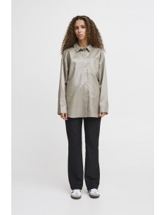 ICHI IHHOULO SH Skjorta Champagne Silver 2