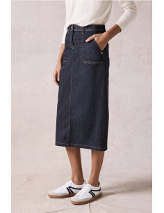Cecil Style Denim Skirt Rinsed Maxi Rinsed Wash 361567