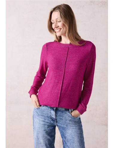 Cecil NOS Cosy Melange Shirt Jewel Pink Melange