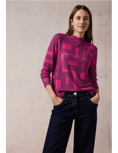 Cecil Cosy Shirt With Two Tone Print Rosa