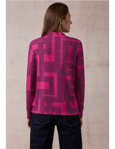 Cecil Cosy Shirt With Two Tone Print Rosa 2