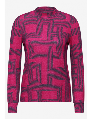 Cecil Cosy Shirt With Two Tone Print Rosa