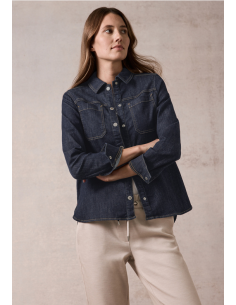 Cecil Style Denim Shirt Rinsed Rinsed Wash 345048