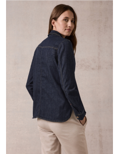 Cecil Style Denim Shirt Rinsed Rinsed Wash 345048 2