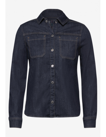 Cecil Style Denim Shirt Rinsed Rinsed Wash 345048