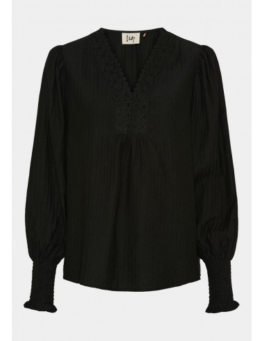 Isay Frea Lace Blouse Black