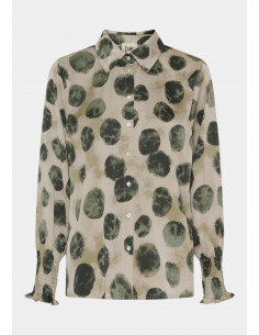 Isay Melba Printed Blouse Green Planet