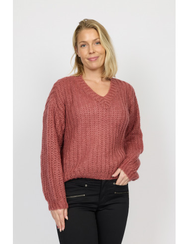 Designed by 2-biz BIBI.AU24 Knit Blouse Gammelrosa