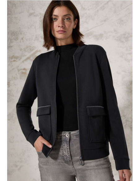 Cecil T-shirt Blouson Jacket Black 322390