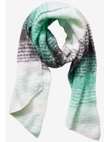 Cecil TOS_ Brushed Striped Scarf Aventurine Green