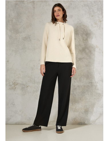 Cecil Solid Feather Yarn T-shirt Raw Sand Beige...