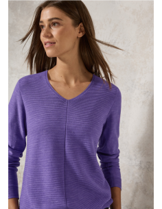 Cecil NOS_Structured V-neck 302767 heather wild lilac