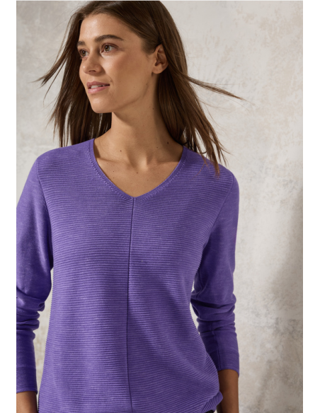 Cecil NOS_Structured V-neck 302767 heather wild lilac