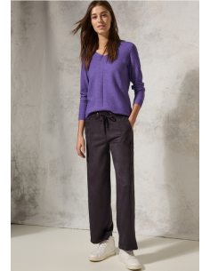 Cecil NOS_Structured V-neck 302767 heather wild lilac 2