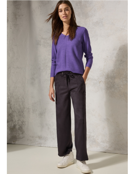 Cecil NOS_Structured V-neck 302767 heather wild lilac