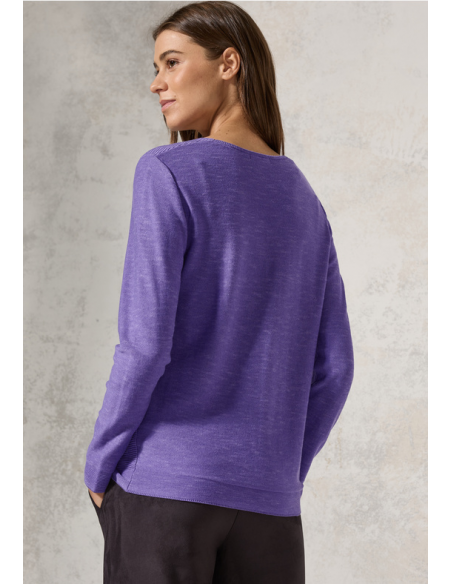 Cecil NOS_Structured V-neck 302767 heather wild lilac