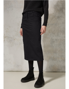 CECIL Style Denim Skirt Maxi Black