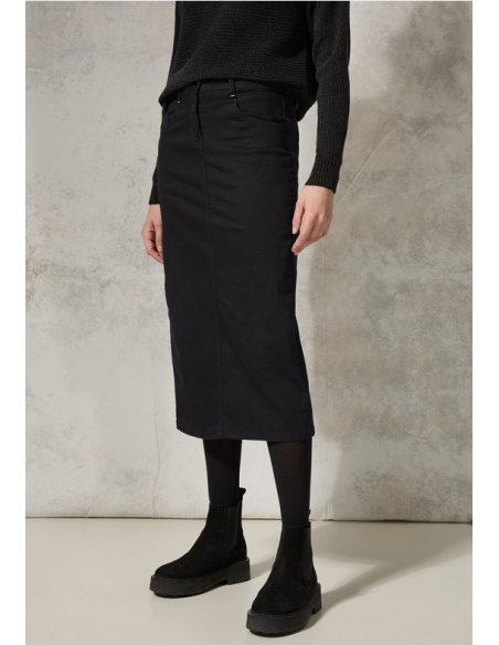 CECIL Style Denim Skirt Maxi Black