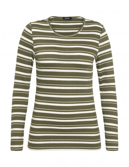 Jensen T-shirt LS Olive Night Mix