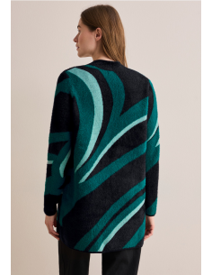 Cecil Feather Yarn Mix Cardigan Black 253910 2