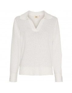Isay Gabi l/s Knit Broken White