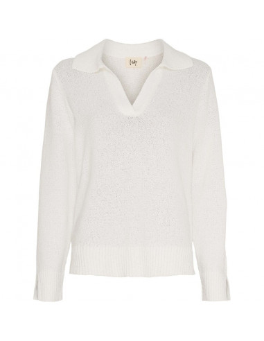 Isay Gabi l/s Knit Broken White