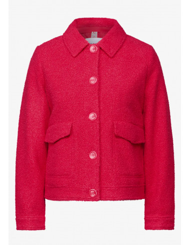 Cecil Curly Fake Wool Jacket Granita Red